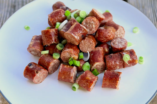 Käsekrainer aus Aubrac Rindfleisch – mit Bergkäse | ca. 600 g (5 Stück)